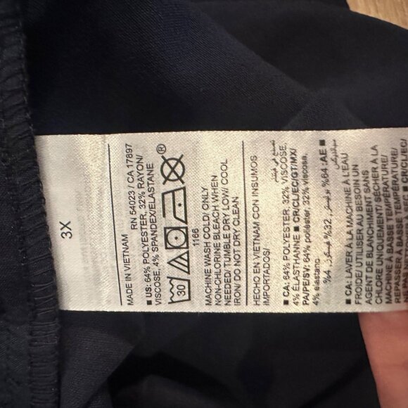 OLD NAVY WOMENS HIGH RISE BILLIE COMFORT WAIST BLUE PANTS NEW 3X - Picture 9 of 10